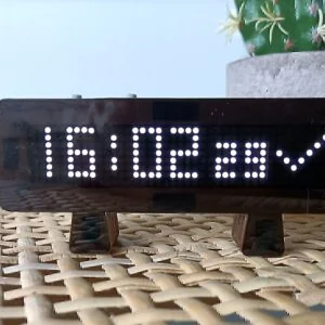 ESP8266 LED matrix clock kit with MQTT info display