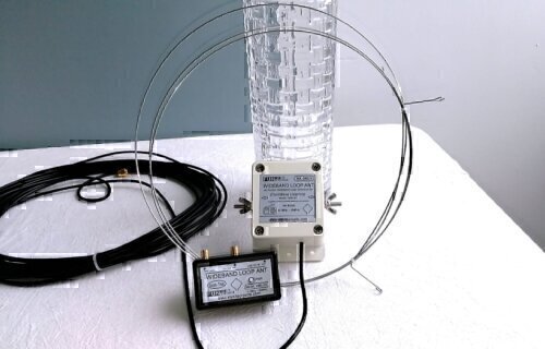 wideband loop antenna amplifier and bias-Tee