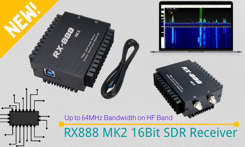 RX888 MK2 16bit SDR Receiver with 32MHz Bandwidth on HF
