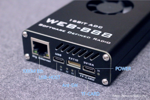 web-888 sdr lan port and usb-c connector