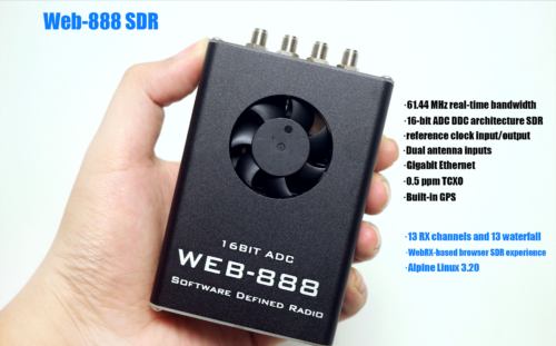 web-888 sdr receiver, a palm size and handy sdr