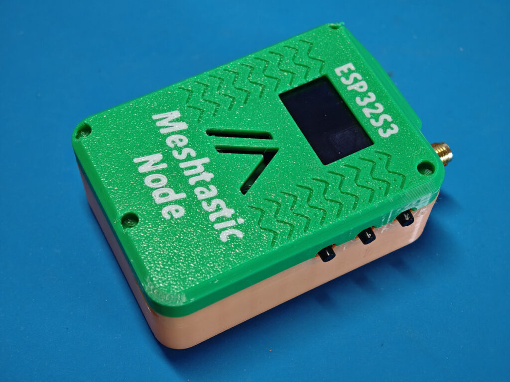 3D printed housing for the custom ESP32‑S3 Meshtastic node
