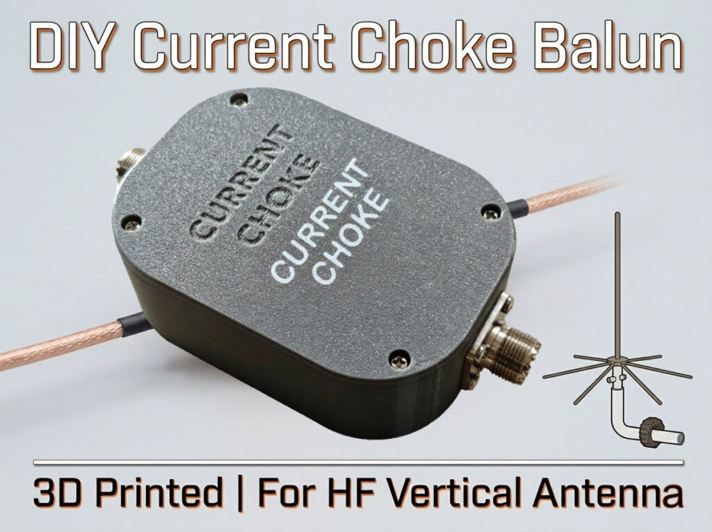 diy current choke balun 3d printed housing feature image