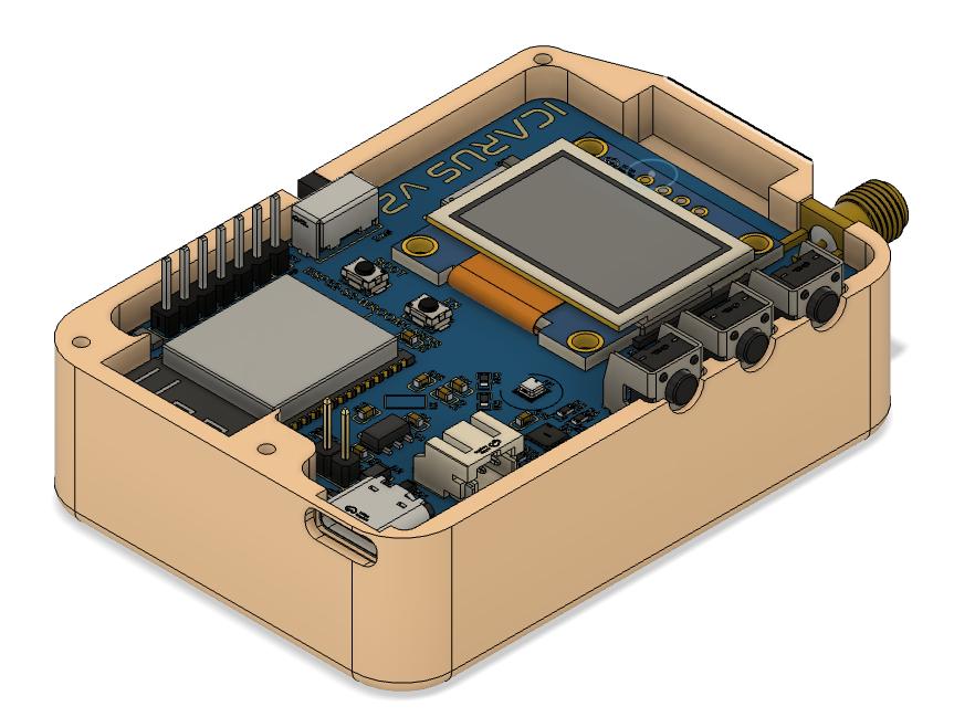 3D model of custom enclosure inner view