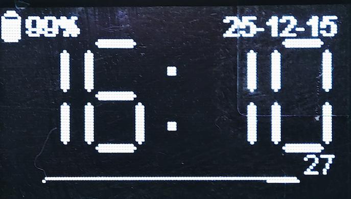 Meshtastic node OLED large digital clock display with date 25-12-15