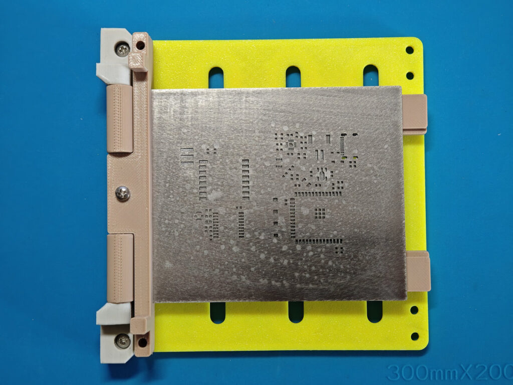 Using PCB stencil to apply solder paste on Meshtastic PCB