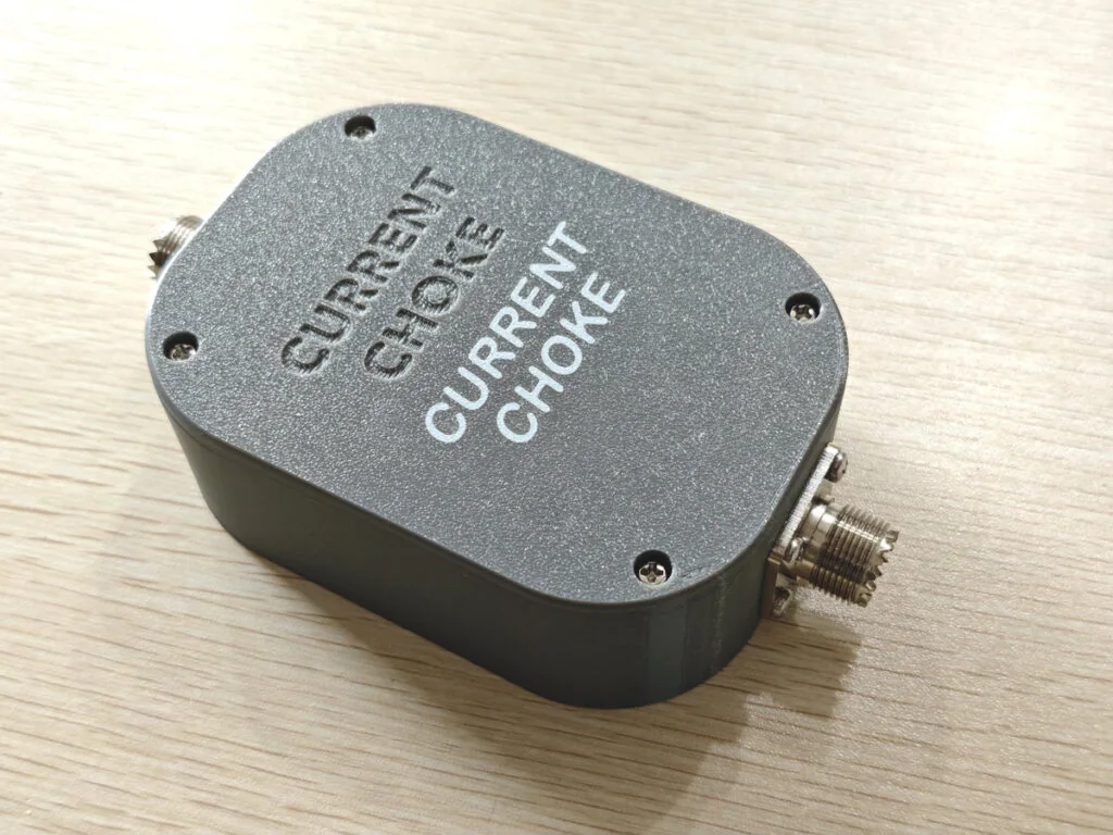 3D printed housing for current choke balun with SO239 connectors