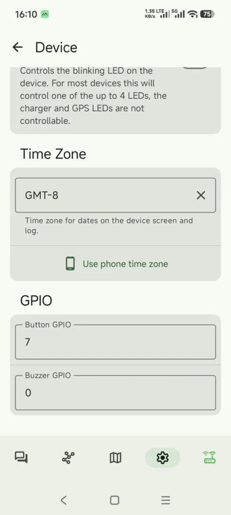 Meshtastic app device configuration