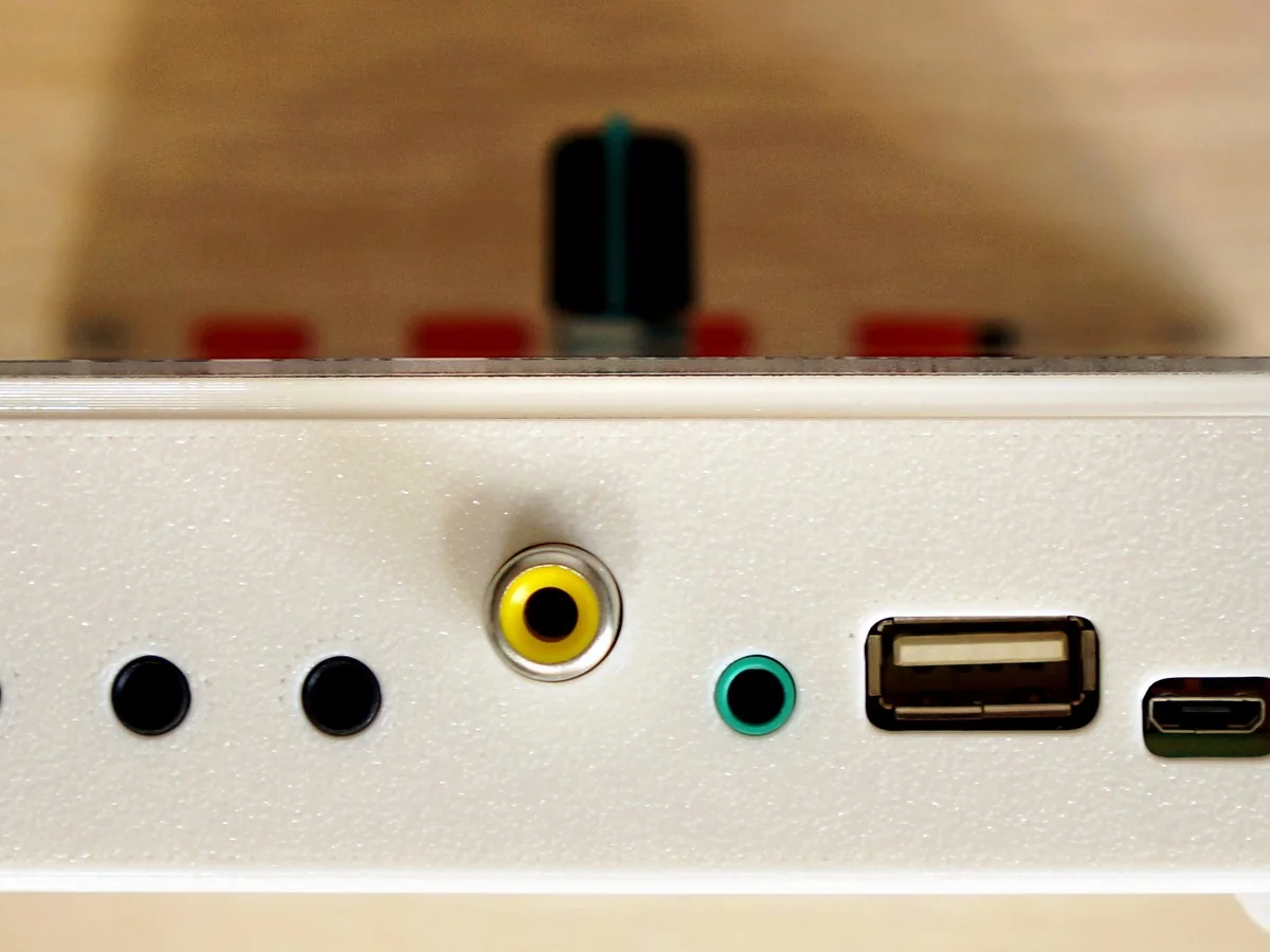 Funtronics FK-11 K3NG CW keyer connector side with audio, USB host, and USB-C ports