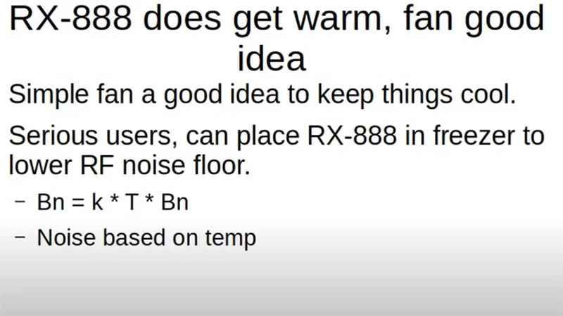 RX888 MK2 test works in normal temperature
