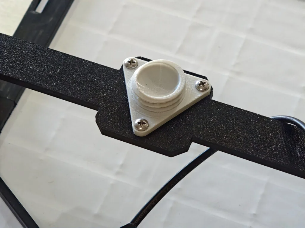 Close‑up of 3D‑printed ball joint mechanism