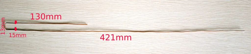 Tuned copper wire dimensions for a homemade 490 MHz J-Pole antenna