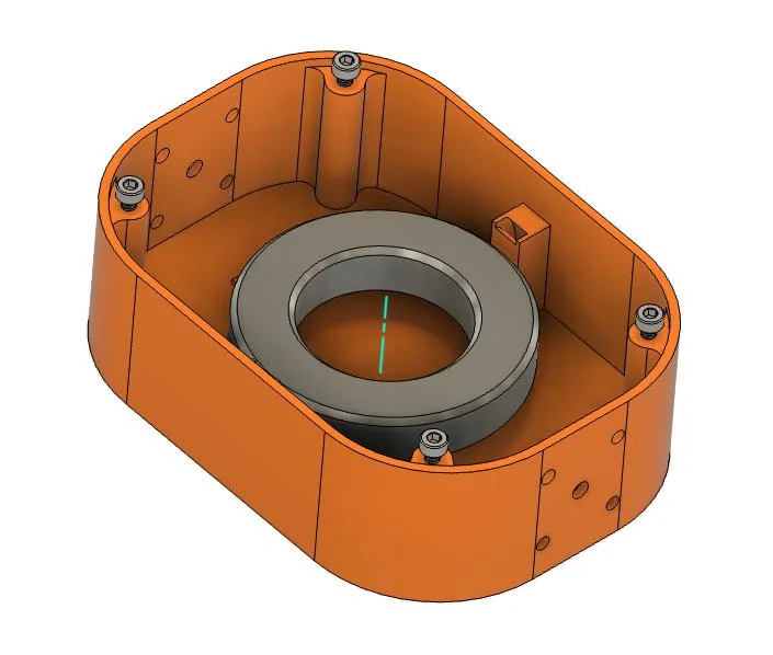 3D model of the housing FT-240-43 ferrite toroid core for HF current choke balun