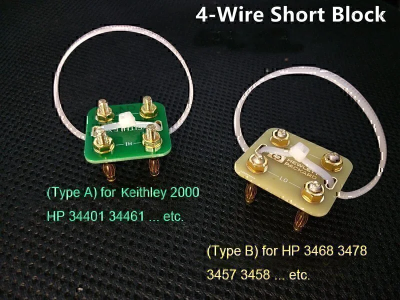 Test Accessories 4-Wire Short Block for High Resolution DMM Calibration