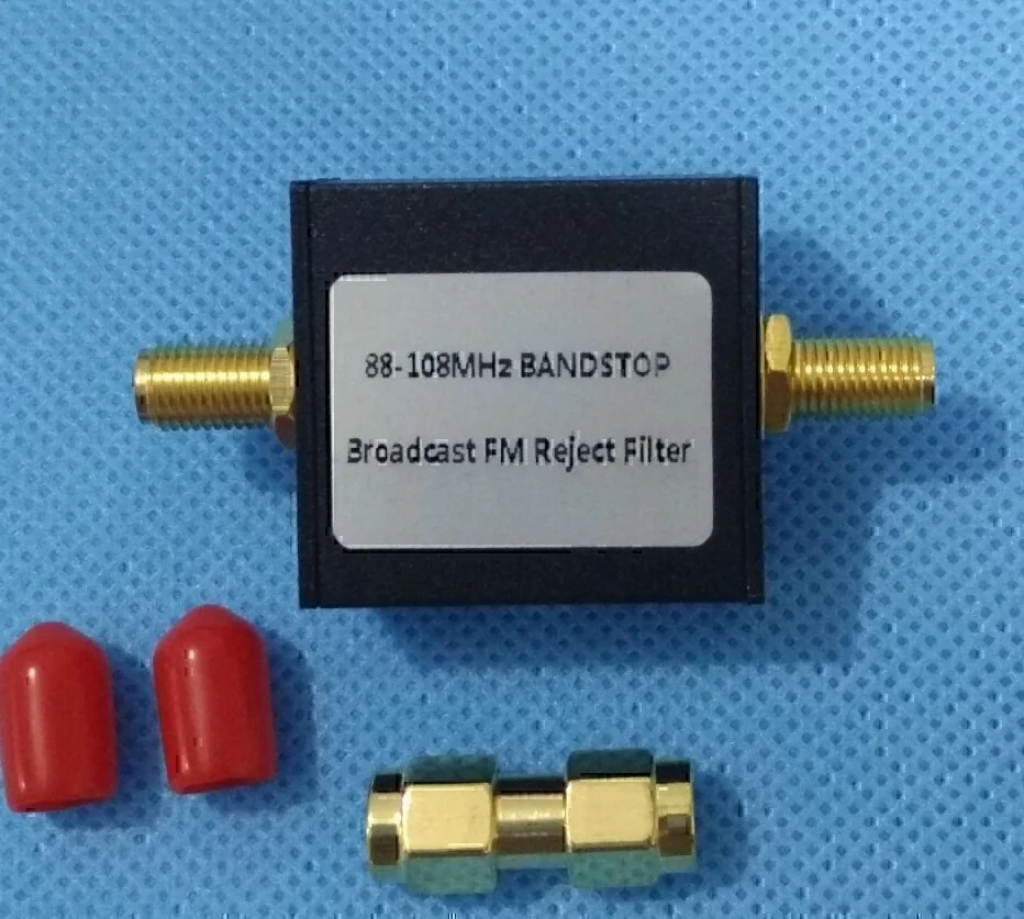 FM broadcast band-stop filter for RTL-SDR receivers