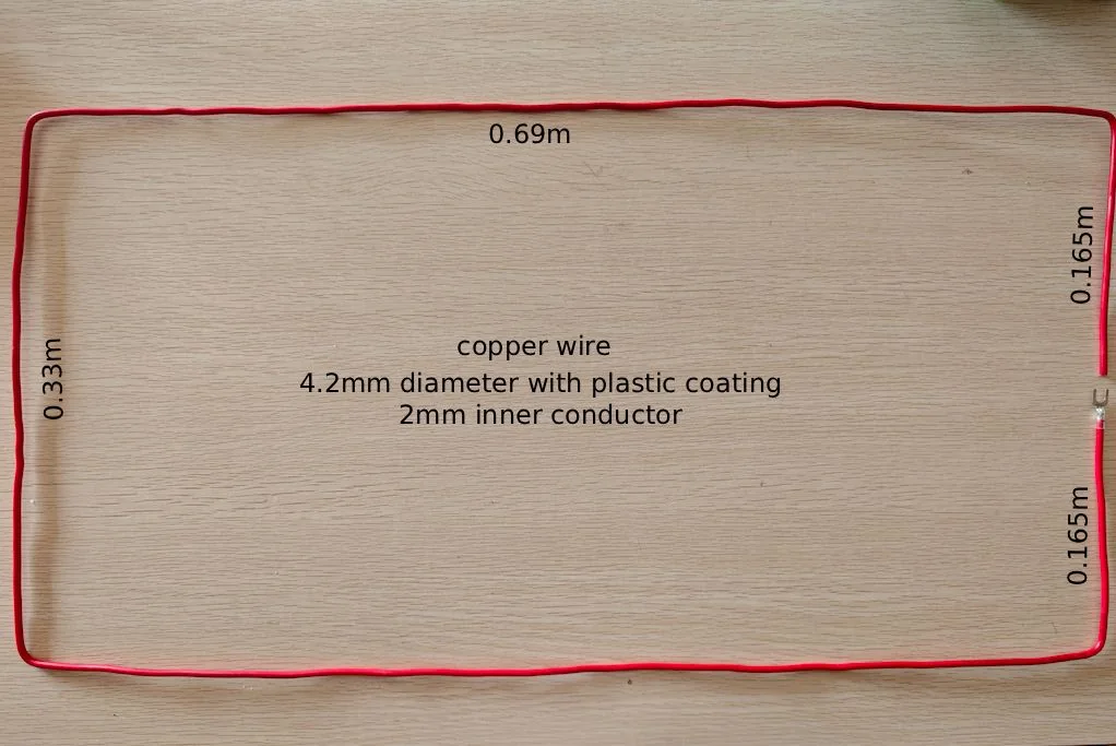 2m loop antenna wire dimensions